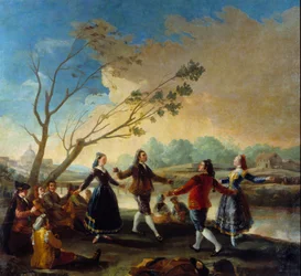 Boll på kanten av Manzanares. Målning av Francisco De Goya (1746-1828)