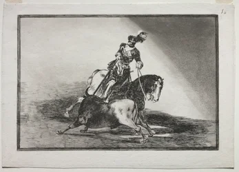 Karl V spjutade en tjur i ringen i Valladolid, 1815-1816.