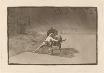 Den berömda Martincho sätter banderillas al quiebro (Den berömda Martincho Places the Banderillas Playing the Bull with the Movement of His Body)