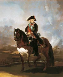 Ridsporträtt av kung Carlos IV