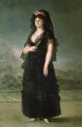 Porträtt av Maria Lusia med mantilla. 1799