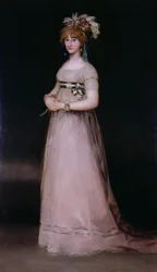 Porträtt av Maria Theresa de Bourbon y Vallabriga, grevinnan av Chinchon, ca 1801