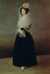 Porträtt av grevinnan av Carpio (1757-95), markisinnan de la Solana, omkring 1793