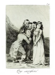 Vilken uppoffring! Vilket offer! Caprice nr 14, 1797-1798