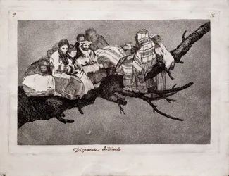 Löjlig dårskap från serien Los Disparates Follies, 1815-1819