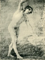 Stående manlig naken, 1789, 1943.