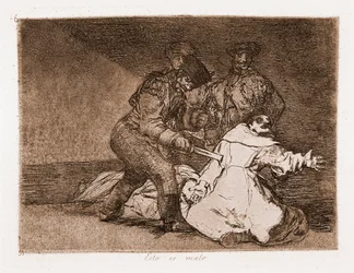The Disasters of War: Det här är dåligt (etsning från den förberedande ritningen