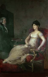 Marquesa de Villafranca målar sin man, 1804