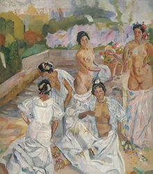 The Bath (Sevilla) - Iturrino, Francisco (1864-1924) - ca. 1908 - Olja på duk - 200x174 - Carmen Thyssen Museum, Malaga