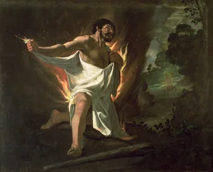 Hercules river den brændende kappe, ca. 1634 swed