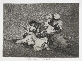 The women give courage (Las mugeres dan valor) from the series The Disasters of War (Los Desastres d...