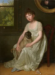 Porträtt av Sylvie de la Rue (olja på duk)