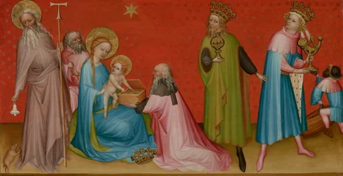 Tillbedjan av Magi med Saint Anthony Abbot