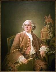 Porträtt av Edme Bouchardon (1698-1762), fransk skulptör, Oljemålning på duk av Francois Hubert Drouais (1727-1775). Fotografi, KIM Youngtae, Paris, Musee Carnavalet.