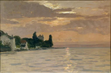 Sjön och Jura från Savoyens strand
