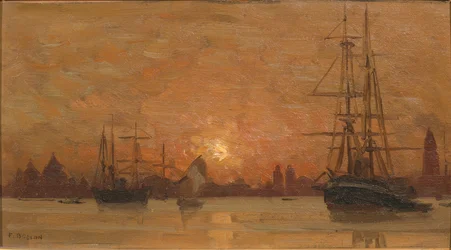 Venedig, solnedgång bakom San Marco