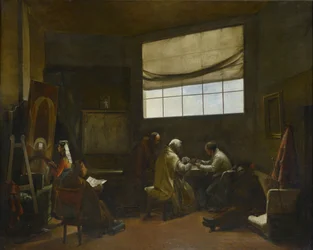 Konstnärens verkstadsmålning av Francois Marius Granet (1775-1849) Dim 80x100 cm Musee des Beaux Arts Palais Longchamp