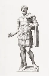 Romerske kejsaren Marcus Aurelius. Porträtt.