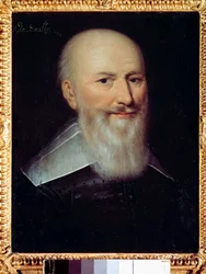 Porträtt av Maximilian de Bethune (1560-1641) Baron de Rosny, hertig av Sully Anonym målning (förmodligen Francois Quesnel