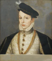 Porträtt av kung Karl IX av Frankrike (1550-1574) par l
