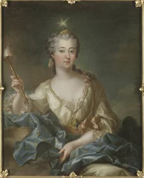 Louise Ulrique de Prussia, drottning av Sverige och Finland - Porträtt av Louisa Ulrika av Preussen (1720-1782), drottning av Sverige, av Grasognon Latinville, Francois-Adrien (1705-1774). Olja på duk. Mått: 103x82cm. Nationalmuseum Stockholm