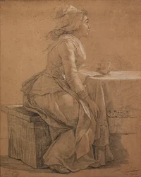 Porträtt av Mademoiselle Marie Gabrielle Capet, målaren