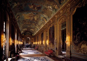 Golden Gallery på Hotel de Toulouse. Arkitektur av Francois-Antoine Vasse (1681-1736)