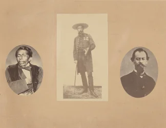 [General Tomas Mejia, kejsar Maximilian, general Miramon], 1867.