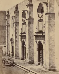 [Fängelseplats för kejsar Maximilian av Mexiko och soldater], 1867.