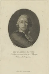 Porträtt av Henri Masers de Latude 1725-1805, ca. 1793