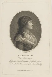 Porträtt av Madame Roland 1754-1793, ca. 1800.
