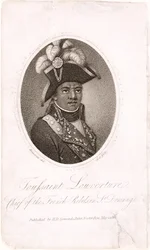 Toussaint Louverture (ca 1743-1803), ledare för de franska rebellerna på Saint-Domingue, graverad av Holl, utgiven av H. D. Symonds, 1802