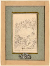Armorial Bookplate för Crozat, Baron de Thiers