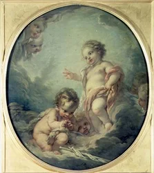 Kristus och Johannes Döparen som barn