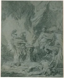 Mucius Scaevola sätter sin hand i elden