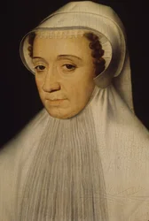 Porträtt av Marguerite de Valois (Slottet Saint-Germain-en-Laye 1553-Paris 1615), av Francois Clouet (1515-1572)