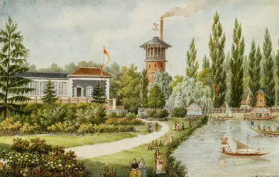 En fritidspark utanför Paris, 1846