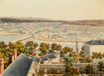 En utsikt över Paris från Saint Clouds höjder, 1791