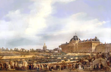 Ludvig Filip överlämnar fanor till nationalgardet i Paris den 29 augusti