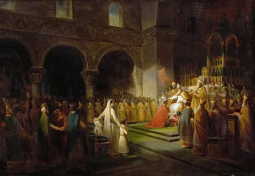 Smörjelsen av Pepin den Korte i Saint-Denis, 28 juli 754