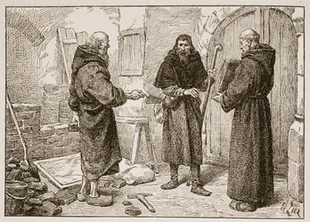 Reception of Lanfranc av Herlwin, illustration från 
