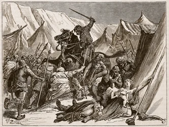 Robert av Normandie samlar korsfararna, illustration från Cassell
