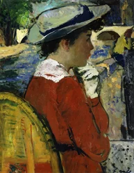 Eugenie om kostnaden för Seine; Eugenie sur les frais de la Seine, ca 1946-47 (olja ombord)