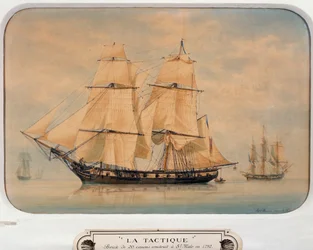 Taktisk brigg, byggd 1792, av Francois Roux (1811-1882), Frankrike
