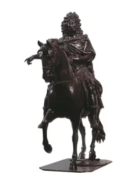 Ridsporträtt av kungen av Frankrike Ludvig XIV (bronsskulptur