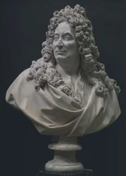 Porträttbyst av Nicolas Boileau (1636-1711) (marmor)
