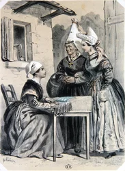 Lacemakers of Caen i Normandie, från 
