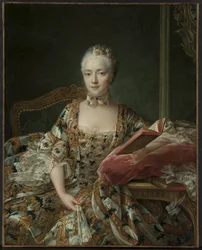 Porträtt av markisin dAguirandes, 1759.