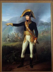 Porträtt vid foten av general Charles Leclerc (1772-1802) Målning av Francois Joseph Kinson (1771-1839) Malmaison från 1800-talet, musee du chateau