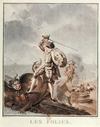 Figaro i strid med en harpy, ca 1786 (akvatint)
